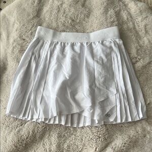 ALO Yoga White Mini Skater Skirt